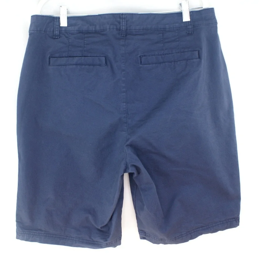 Gap‎ Mens Navy Blue Chino Shorts 9 Inch Inseam Stretch Cotton Size 16 Tall